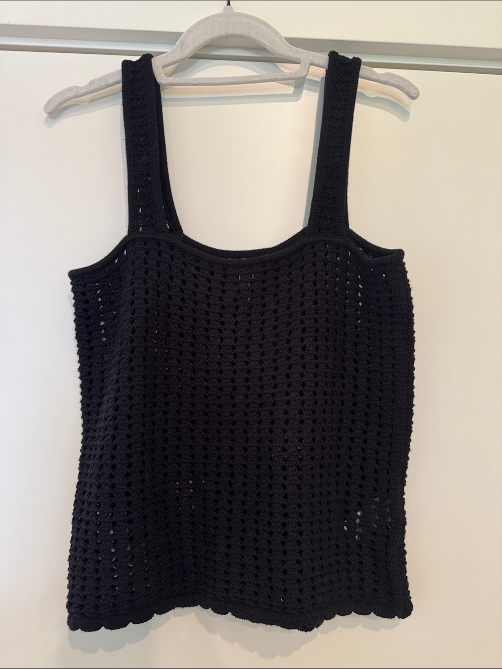 Gap Cotton Crochet Open Knit Top Size S